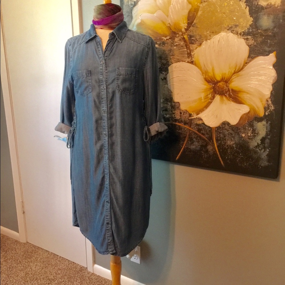 Chico’s Denim Side Lace Up Dress